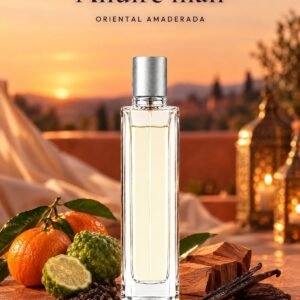 Frasco de Alluire man de Seiva Perfums con tapón plateado