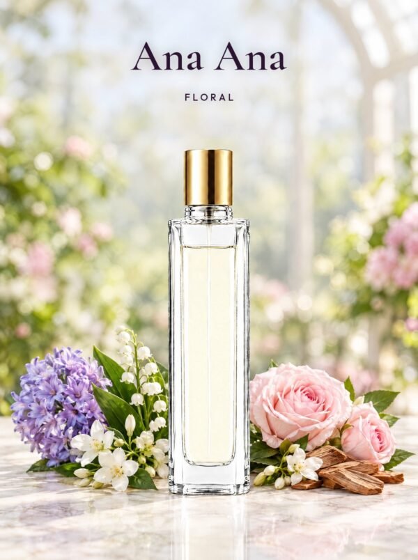 Frasco de Ana Ana, perfume de equivalencia de Seiva Perfums inspirado en Anaïs Anaïs de Cacharel. Familia floral