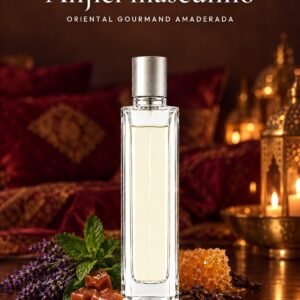 Frasco de Anjiel masculino de Seiva Perfums con tapón plateado
