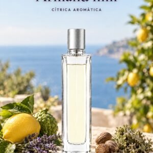 Frasco de Armand him de Seiva Perfums con tapón plateado