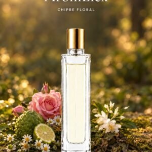 Frasco de AromElex de Seiva Perfums con tapón dorado