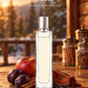 Frasco de Botle de Seiva Perfums con tapón plateado