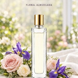 Frasco de Esence de Seiva Perfums con tapón dorado