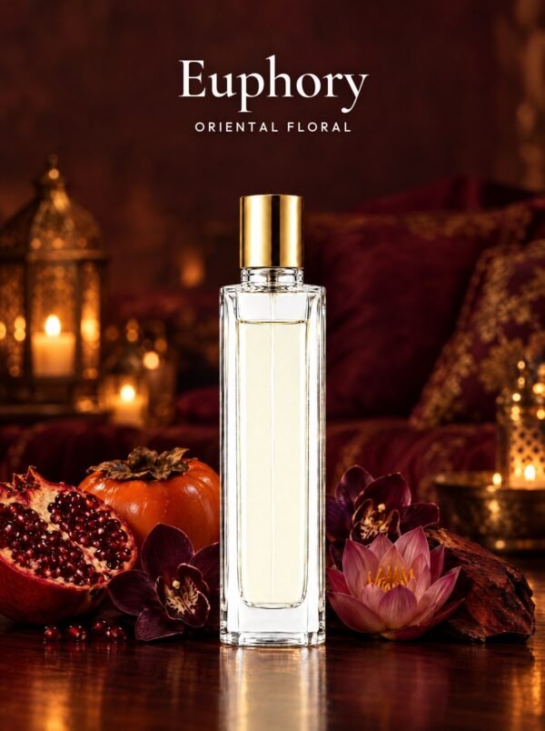 Frasco de Euphory, perfume de equivalencia de Seiva Perfums inspirado en Euphoria de Calvin Klein. Familia oriental floral