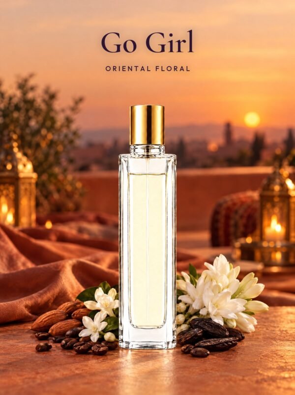 Frasco de Go Girl, perfume de equivalencia de Seiva Perfums inspirado en Good Girl de Carolina Herrera. Familia oriental floral