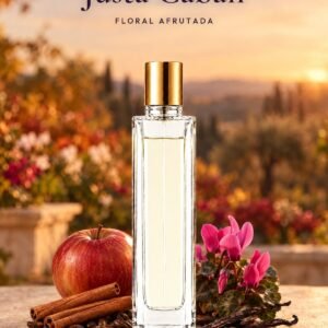 Frasco de Justa Cabali de Seiva Perfums con tapón dorado