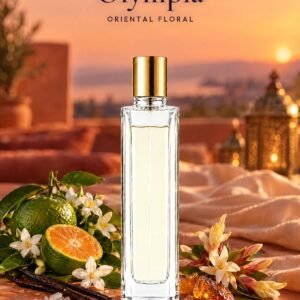 Frasco de Olympia de Seiva Perfums con tapón dorado