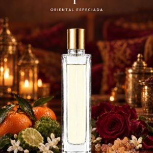 Frasco de Opio de Seiva Perfums con tapón dorado