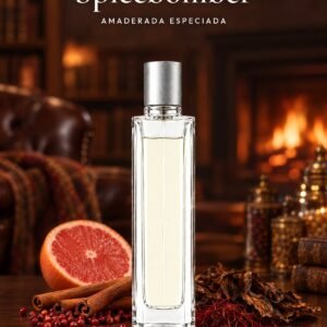 Frasco de Spicebomber de Seiva Perfums con tapón plateado